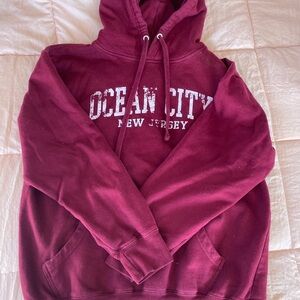 Ocean City New Jersey Maroon Hoodie